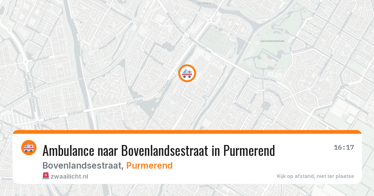 Ambulance naar Bovenlandsestraat in Purmerend — 26 mrt 2026