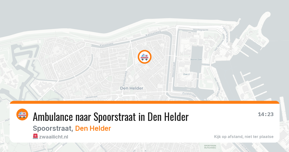 Ambulance naar Spoorstraat in Den Helder — 14 jul 2026