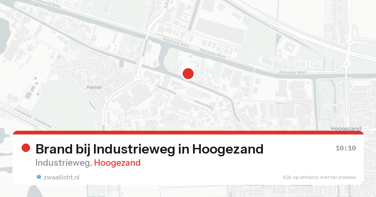Brand bij Industrieweg in Hoogezand — 16 aug 2026