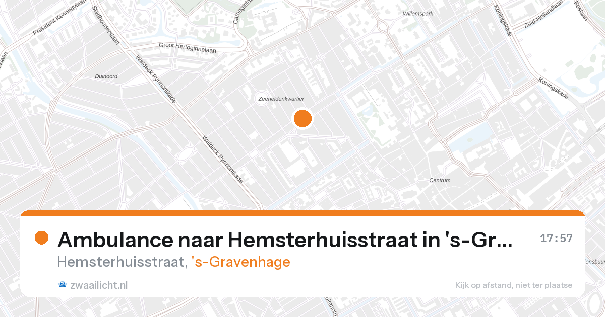 Ambulance naar Hemsterhuisstraat in 's-Gravenhage — 28 aug 2026