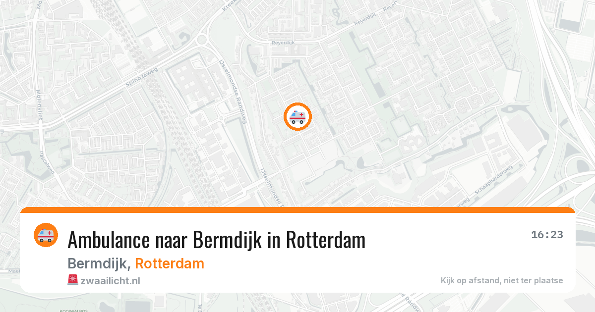 Ambulance naar Bermdijk in Rotterdam — 13 mei 2026