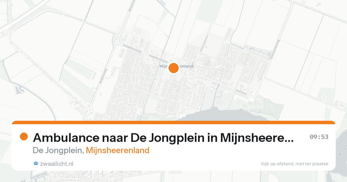 Ambulance naar De Jongplein in Mijnsheerenland — 8 feb 2026