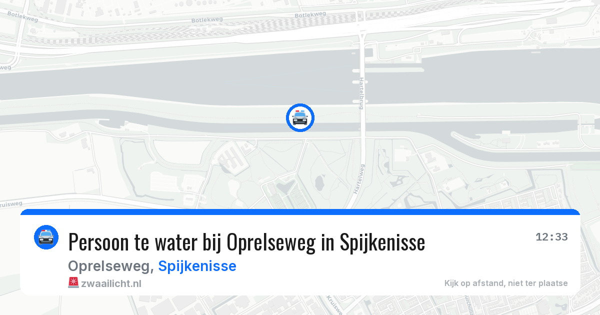 Persoon te water bij Oprelseweg in Spijkenisse — 22 jun 2026