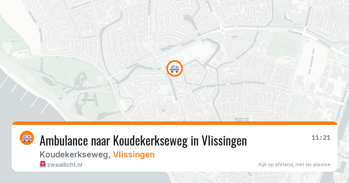 Ambulance naar Koudekerkseweg in Vlissingen — 8 jul 2026