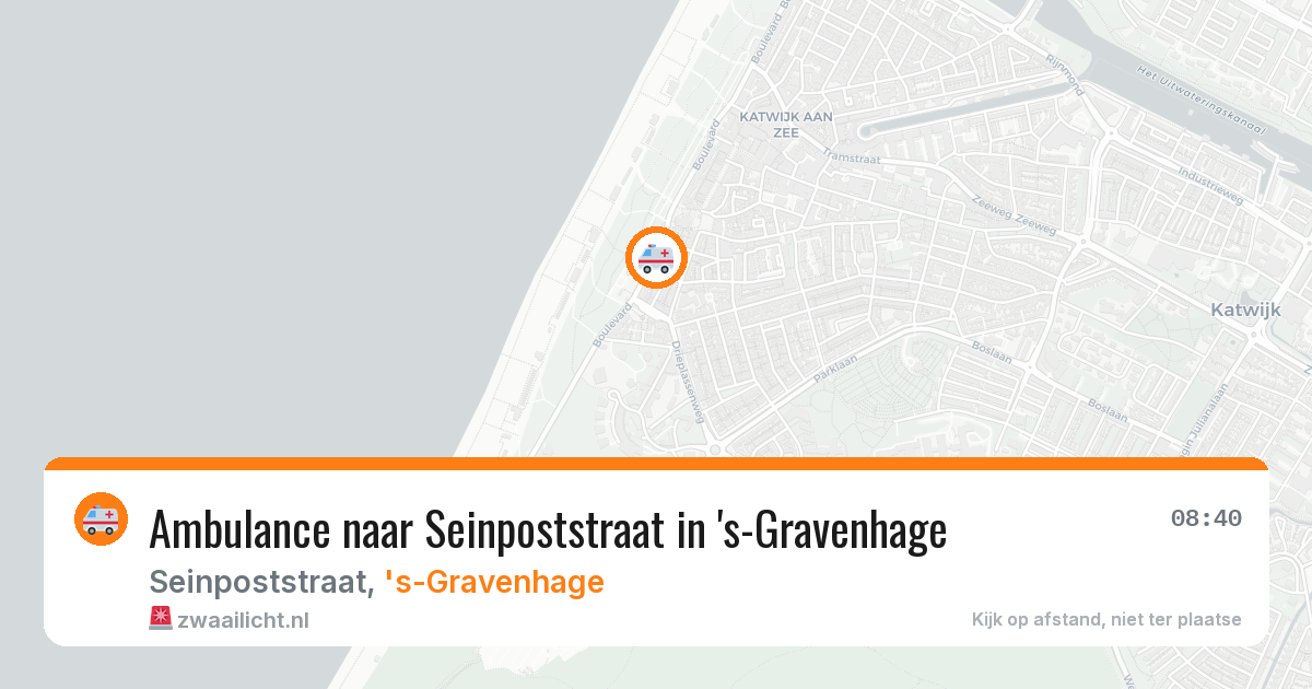Ambulance naar Seinpoststraat in 's-Gravenhage — 27 mrt 2026