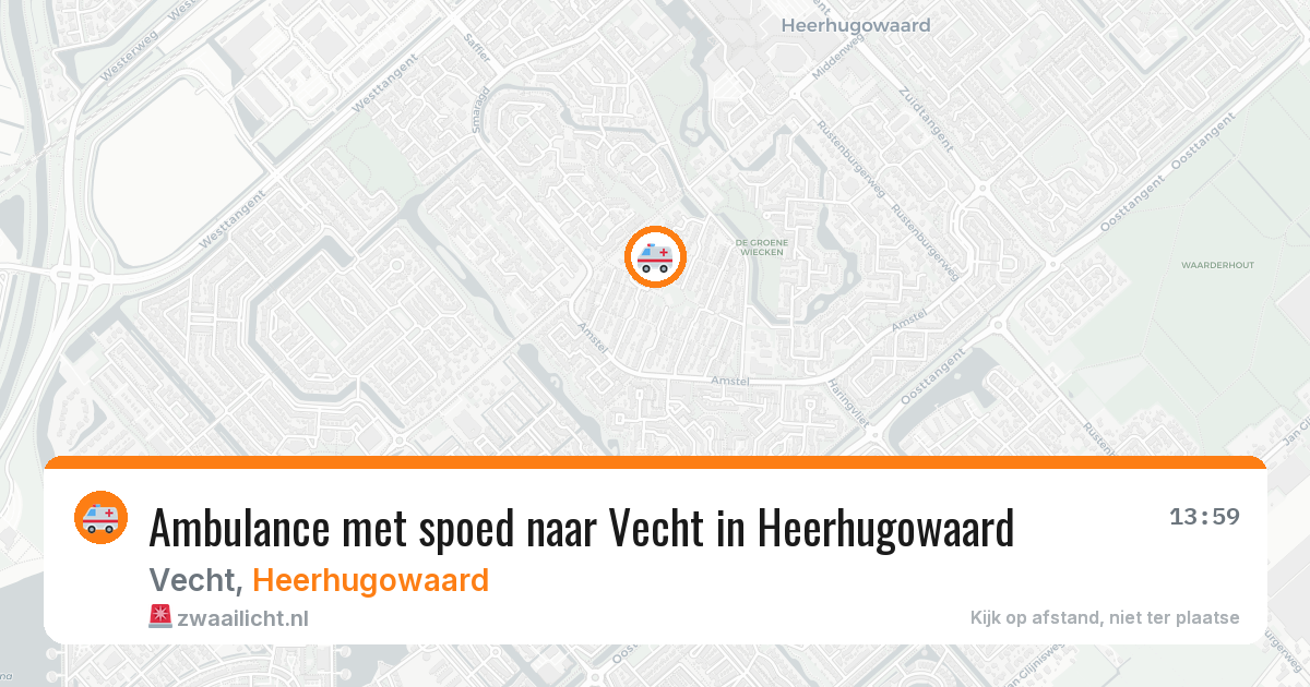 Ambulance met spoed naar Vecht in Heerhugowaard — 12 mei 2026