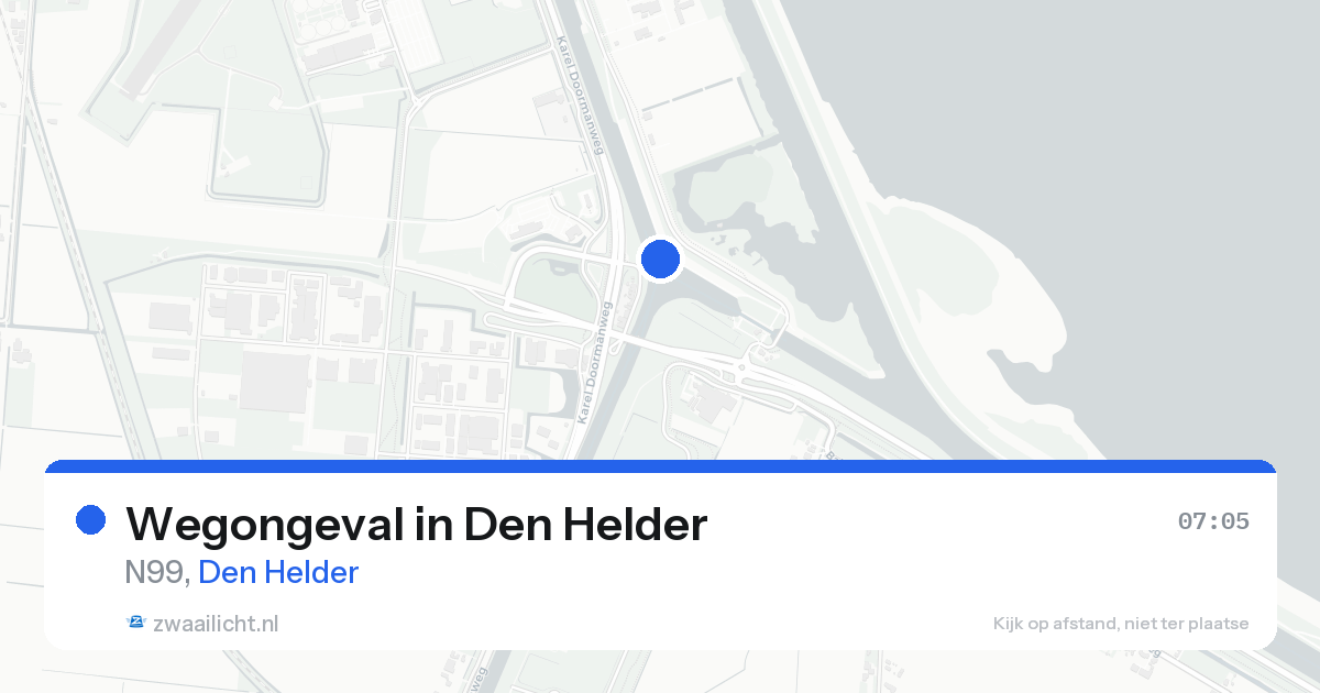Wegongeval in Den Helder — 16 aug 2026