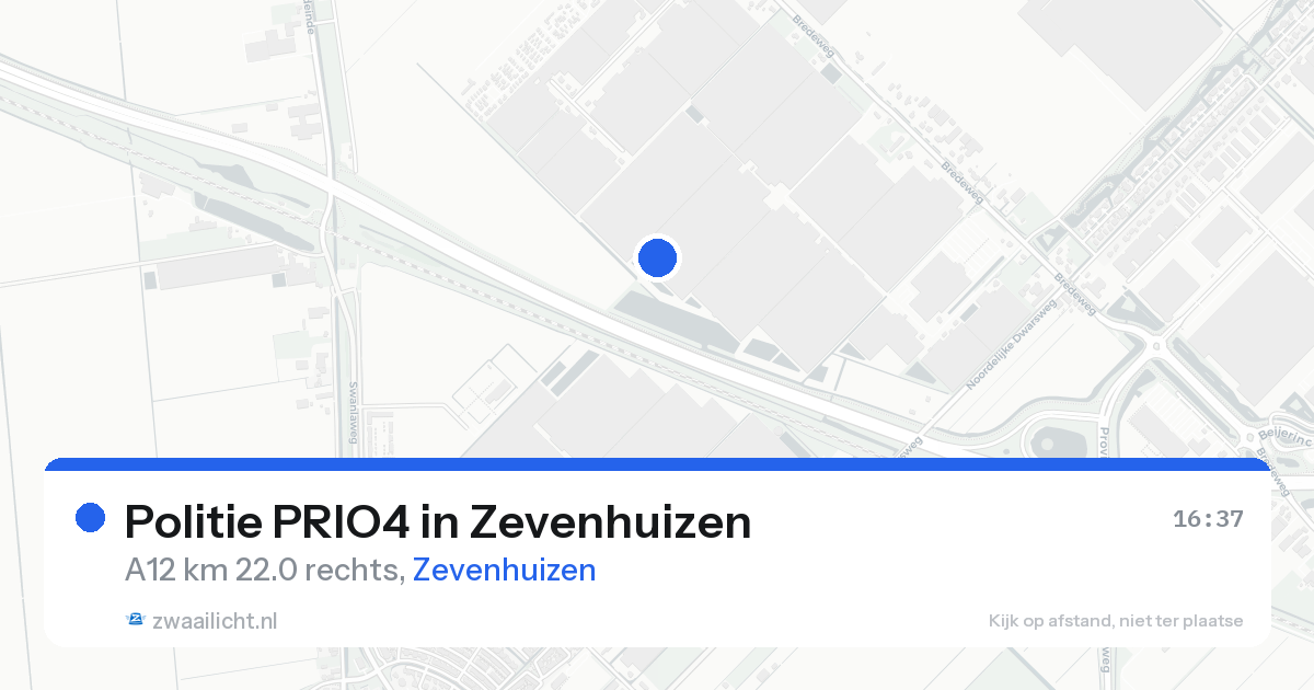 Politie PRIO4 in Zevenhuizen — 15 aug 2026 | 🚨 Zwaailicht.nl