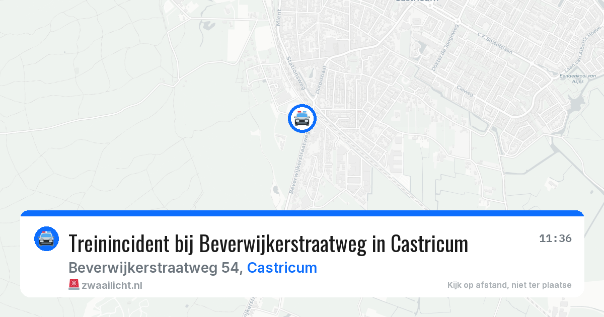 Treinincident bij Beverwijkerstraatweg in Castricum — 14 mei 2026