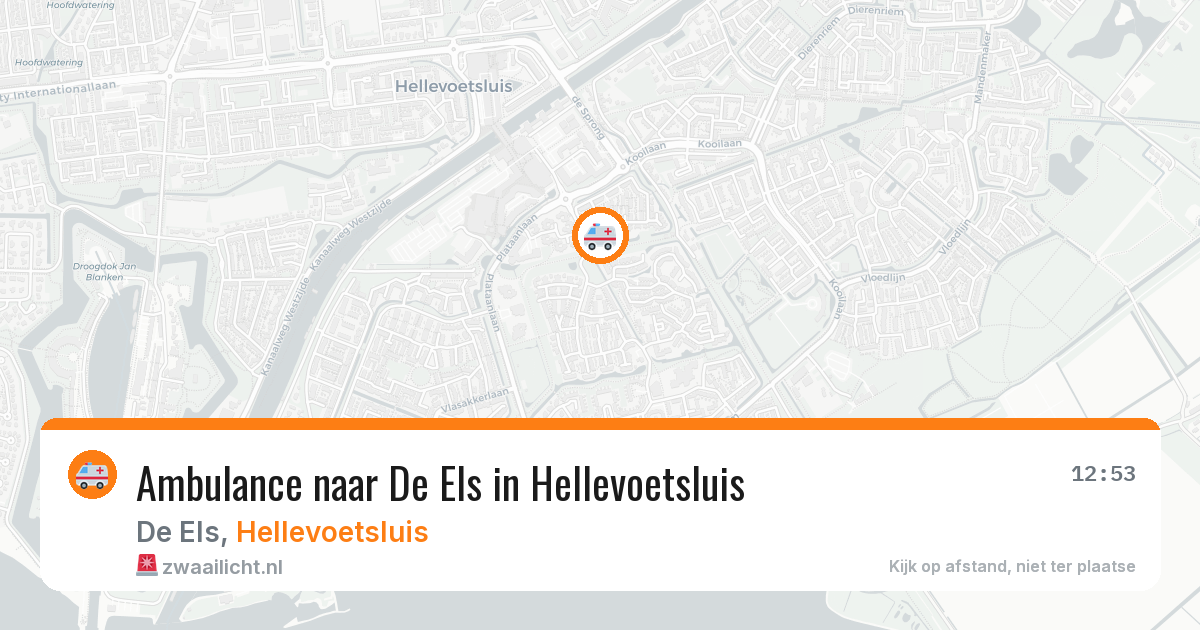 Ambulance naar De Els in Hellevoetsluis — 5 jul 2026