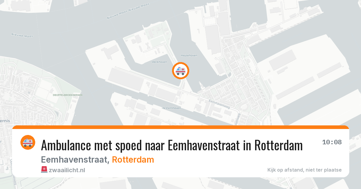 Ambulance met spoed naar Eemhavenstraat in Rotterdam — 12 jun 2026