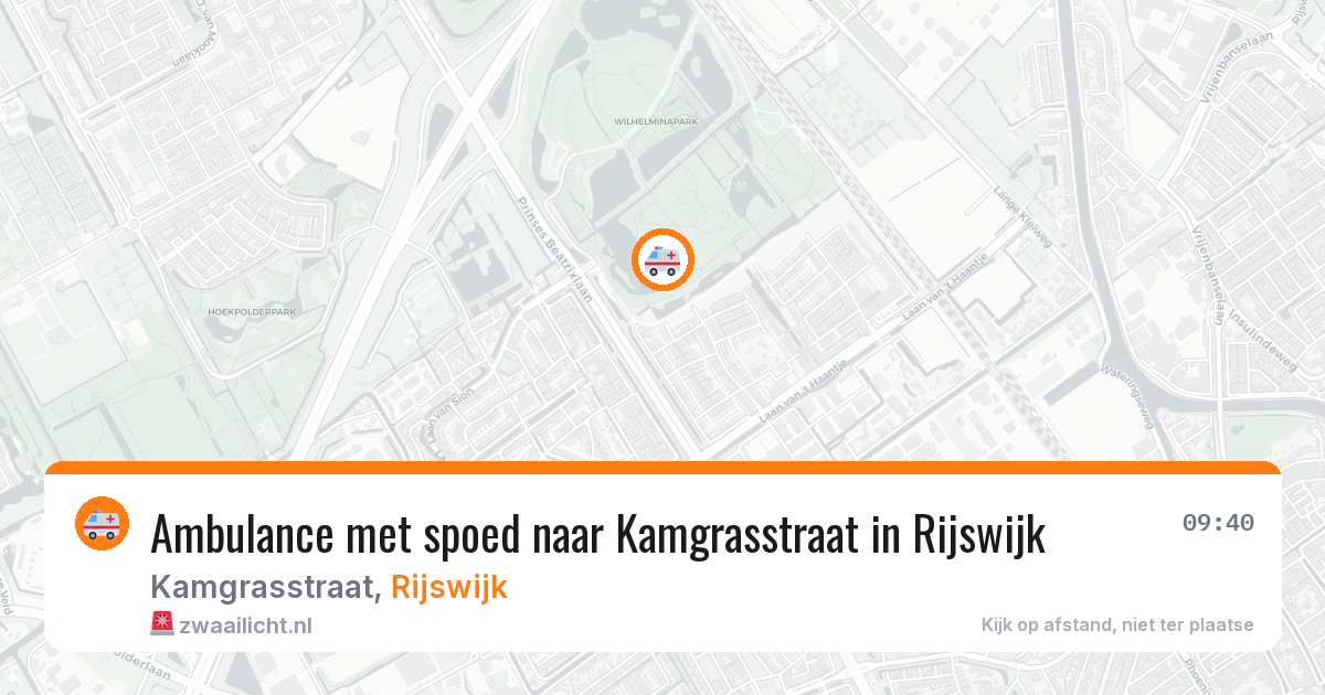 Ambulance met spoed naar Kamgrasstraat in Rijswijk — 8 apr 2026