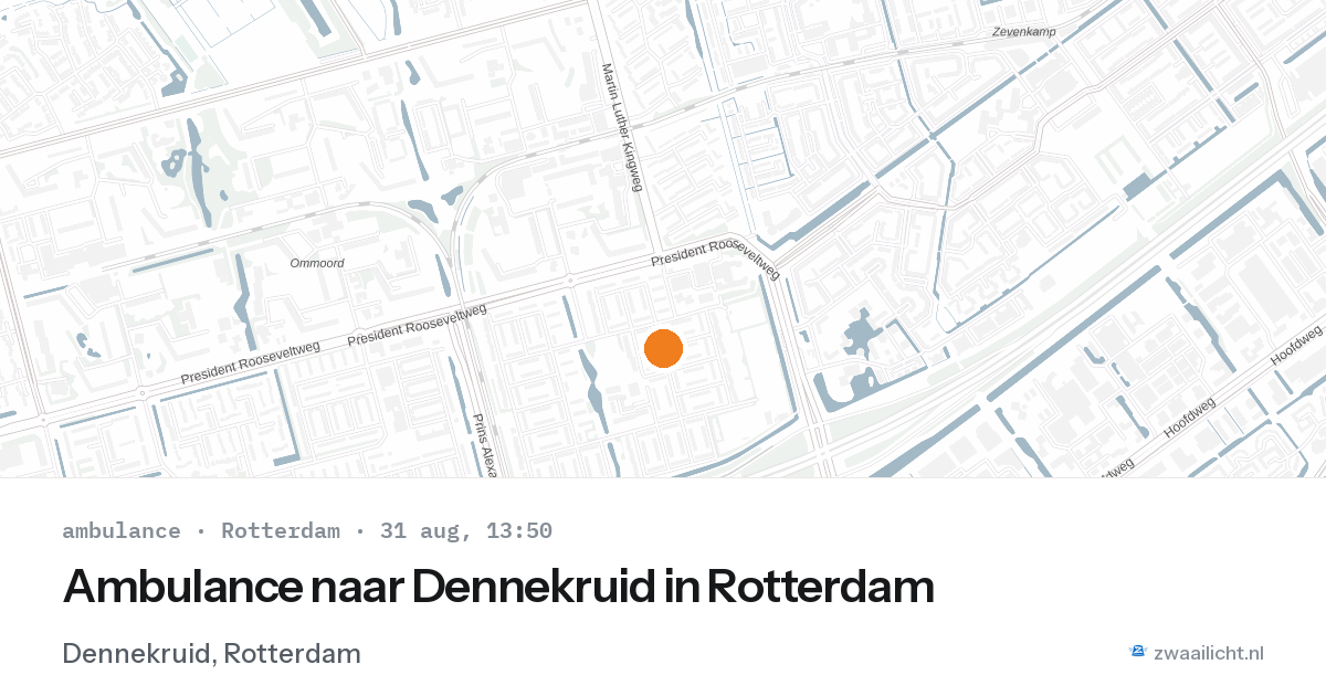 Ambulance naar Dennekruid in Rotterdam — 31 aug 2026