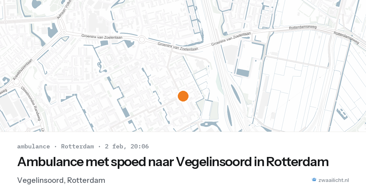 Ambulance met spoed naar Vegelinsoord in Rotterdam — 2 feb 2026
