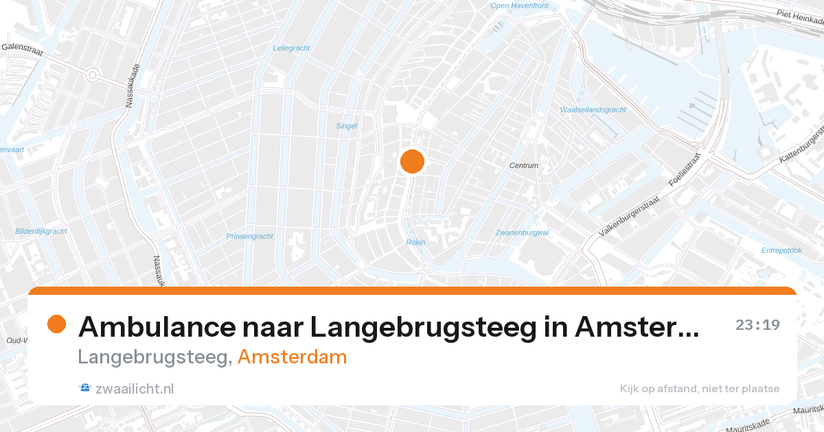 Ambulance naar Langebrugsteeg in Amsterdam — 27 aug 2026