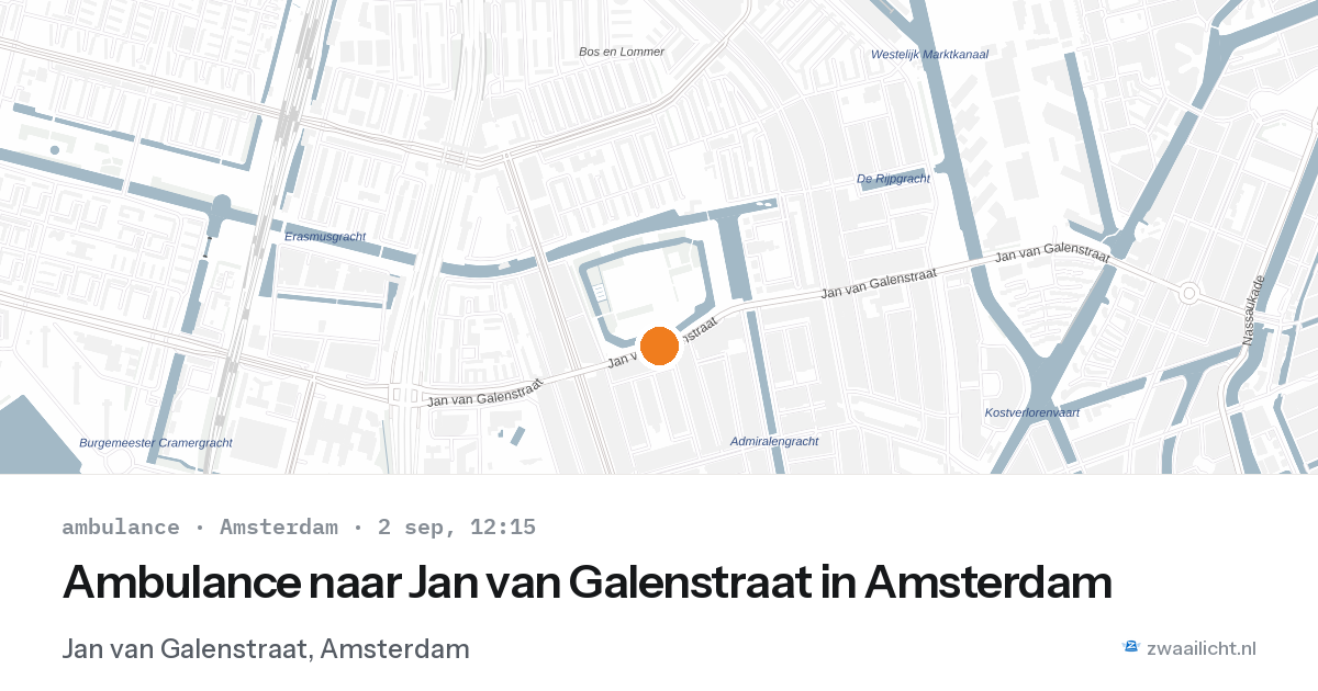Ambulance naar Jan van Galenstraat in Amsterdam — 2 sep 2026
