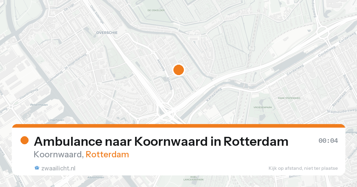 Ambulance naar Koornwaard in Rotterdam — 18 aug 2026