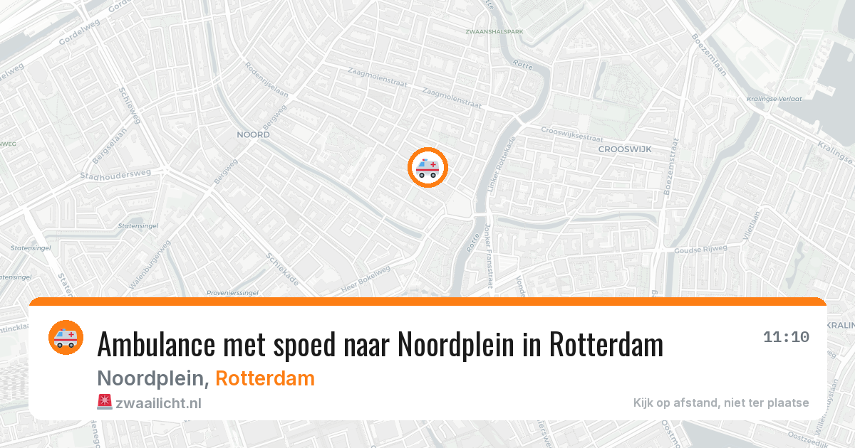 Ambulance met spoed naar Noordplein in Rotterdam — 25 jul 2026