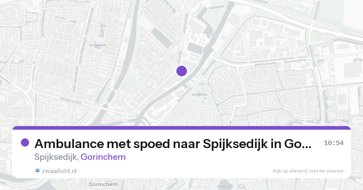 Ambulance met spoed naar Spijksedijk in Gorinchem — 22 aug 2026