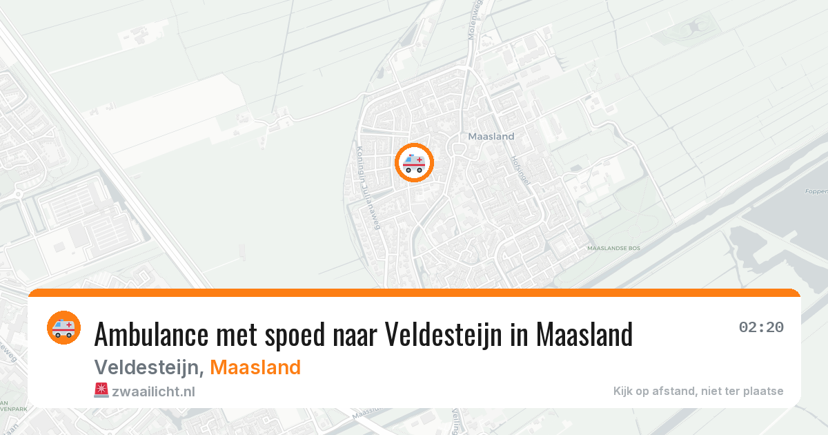 Ambulance met spoed naar Veldesteijn in Maasland — 15 jun 2026