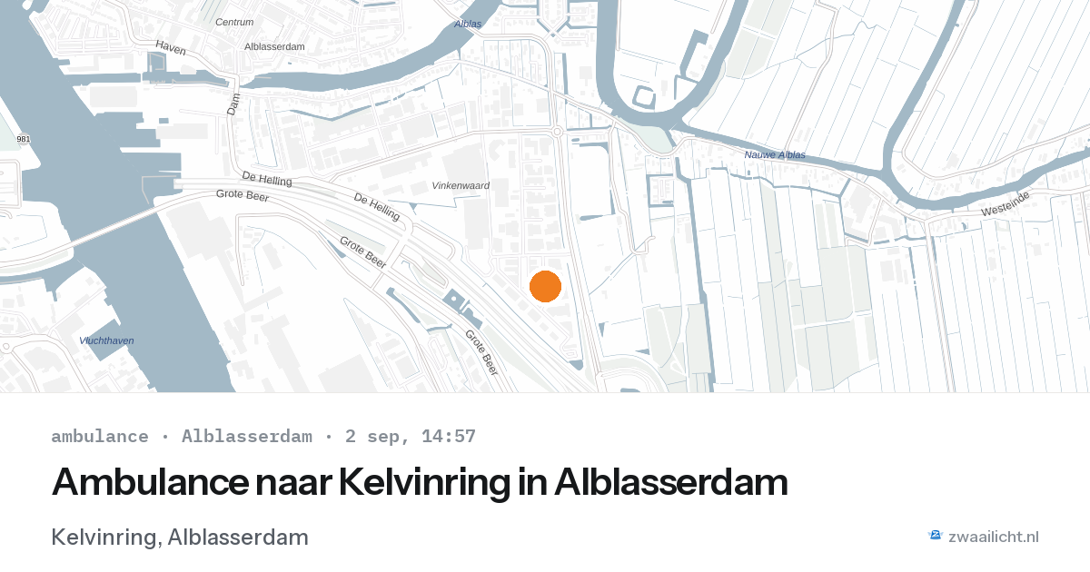 Ambulance naar Kelvinring in Alblasserdam — 2 sep 2026