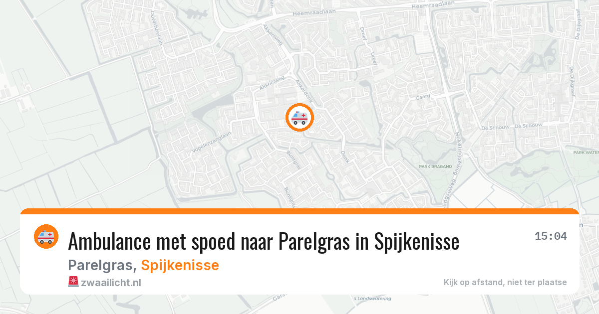 Ambulance met spoed naar Parelgras in Spijkenisse — 15 jun 2026