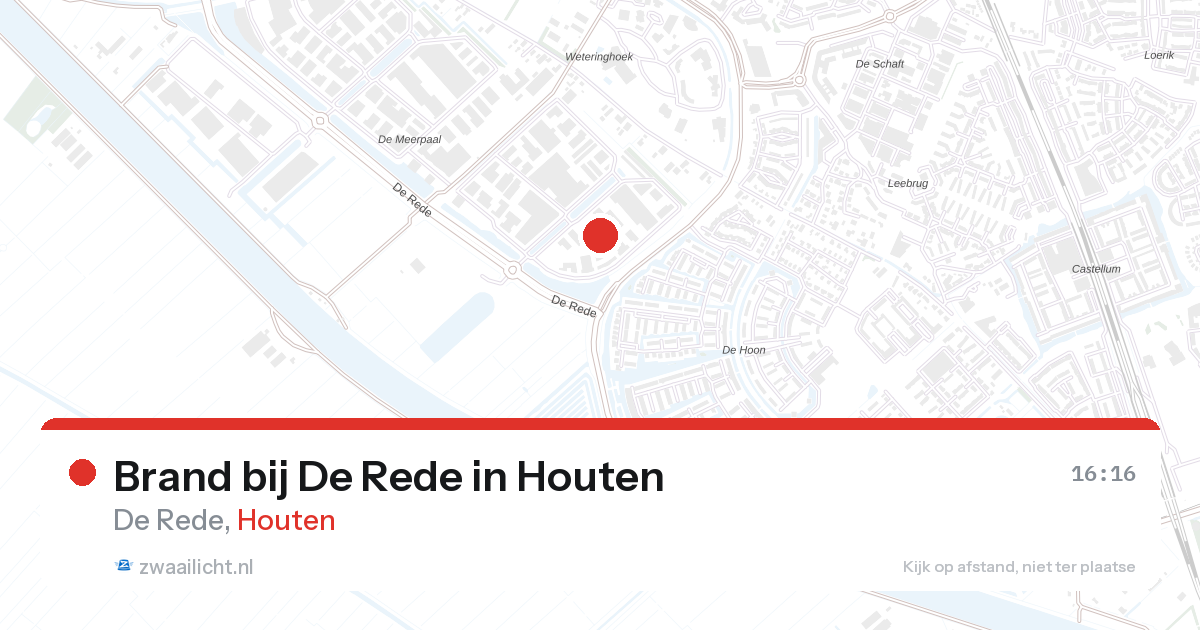 Brand bij De Rede in Houten — 9 apr 2026