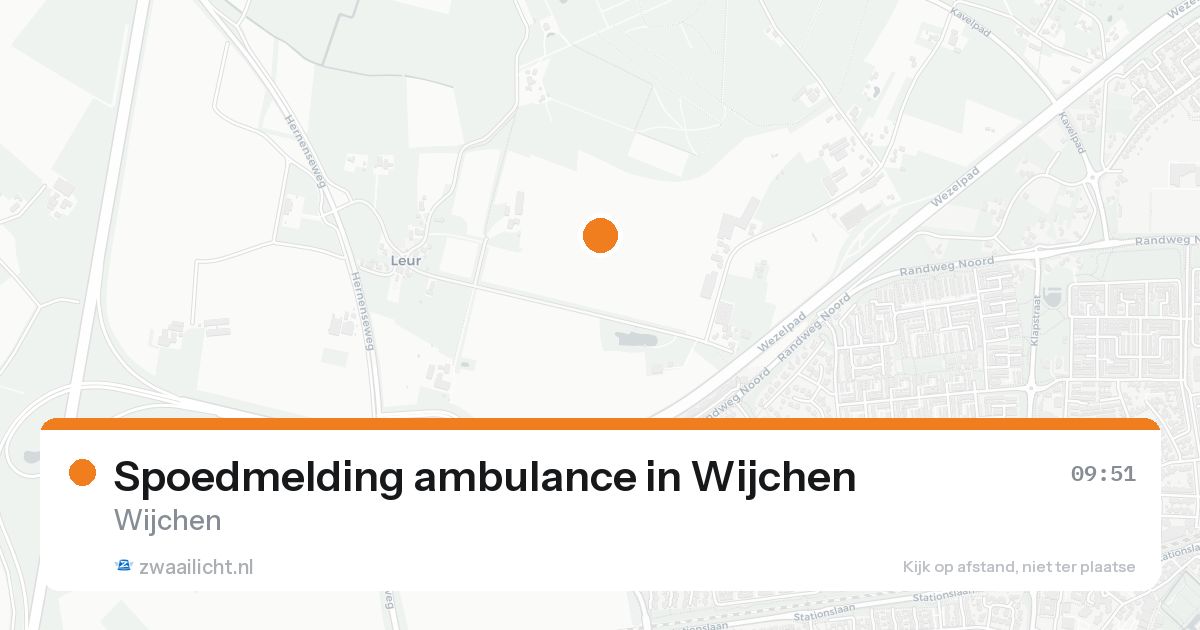Spoedmelding ambulance in Wijchen — 16 aug 2026