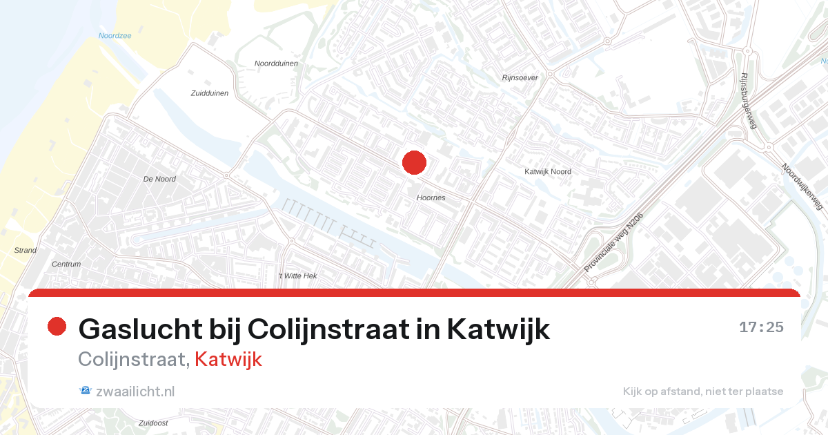 Gaslucht bij Colijnstraat in Katwijk — 7 mrt 2026