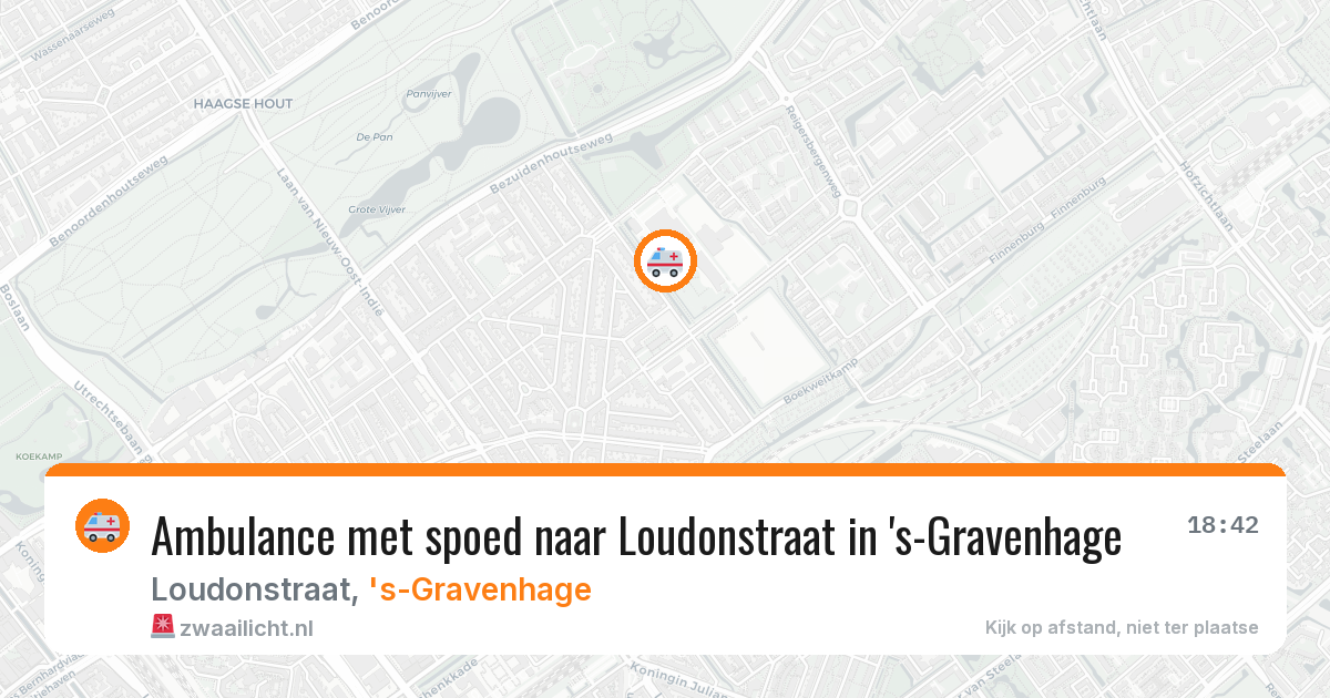 Ambulance met spoed naar Loudonstraat in 's-Gravenhage — 19 mei 2026