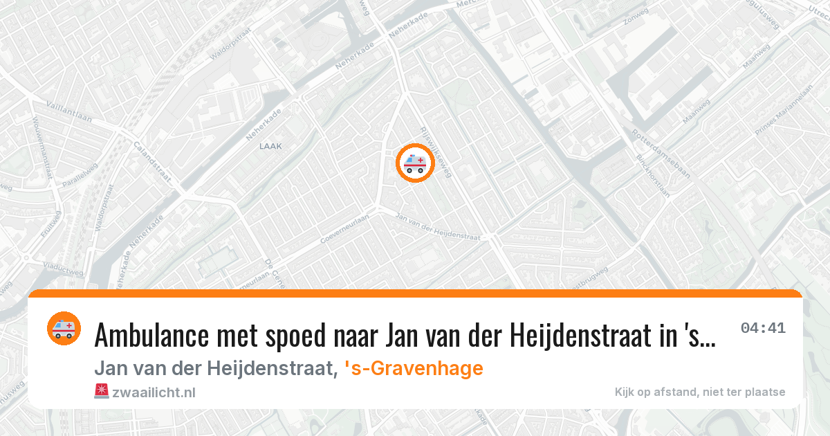 Ambulance met spoed naar Jan van der Heijdenstraat in 's-Gravenhage — 23 jul 2026