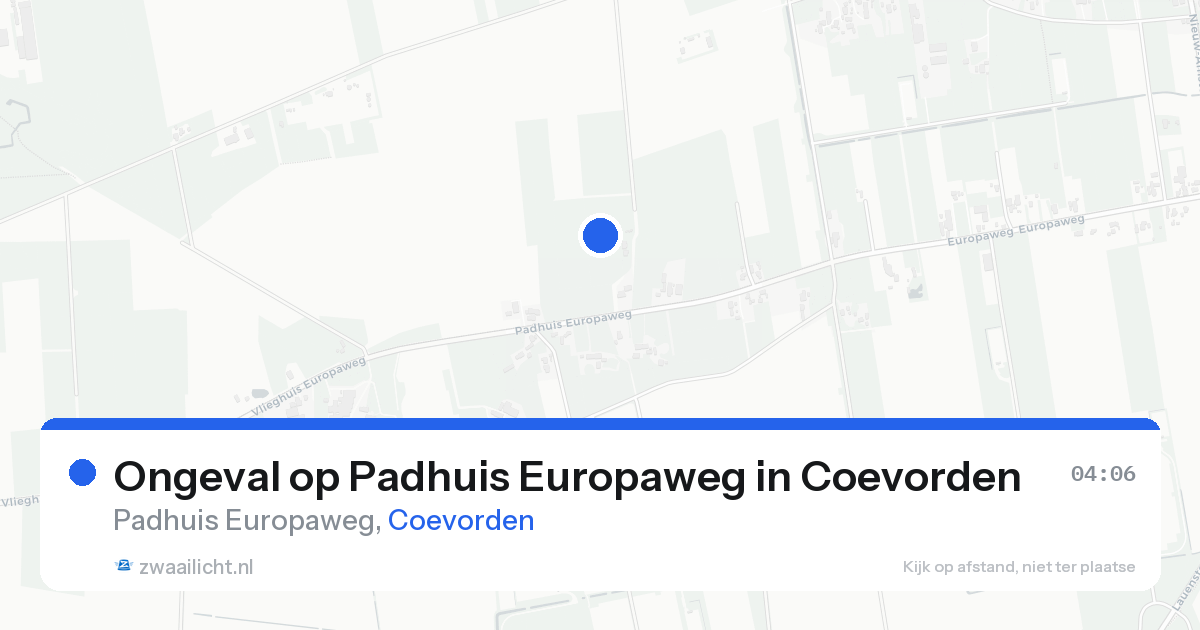 Ongeval op Padhuis Europaweg in Coevorden — 12 aug 2026