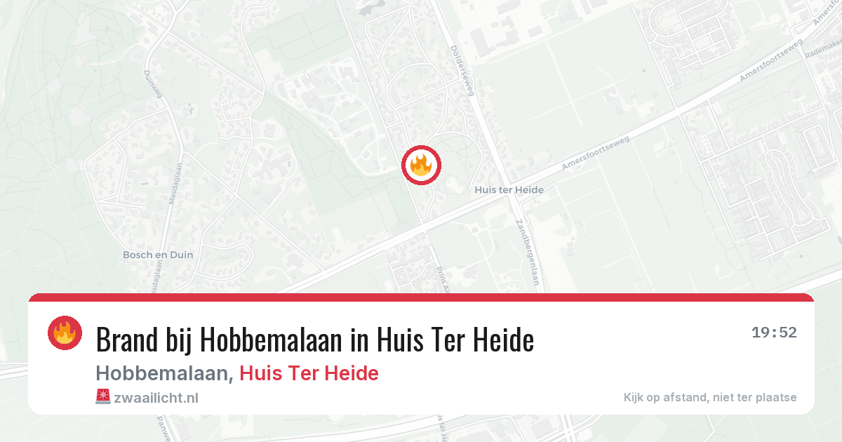 Brand bij Hobbemalaan in Huis Ter Heide — 26 jun 2026