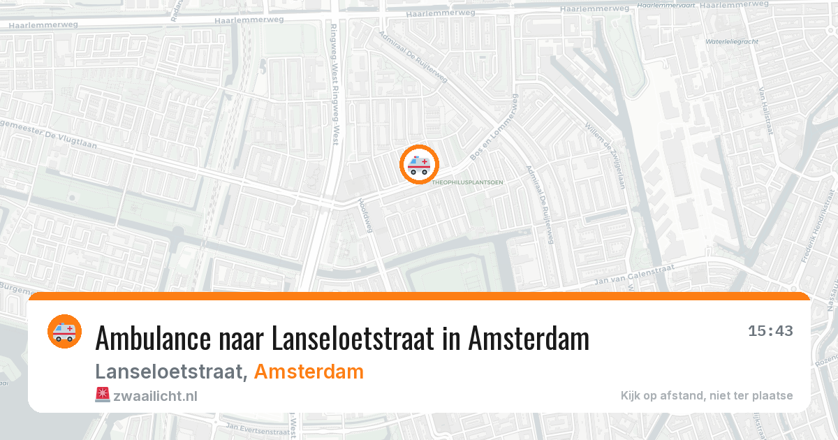 Ambulance naar Lanseloetstraat in Amsterdam — 2 aug 2026