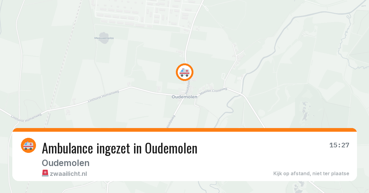 Ambulance ingezet in Oudemolen — 24 mrt 2026