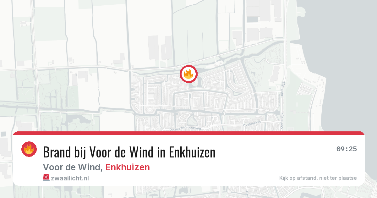 Brand bij Voor de Wind in Enkhuizen — 2 mrt 2026