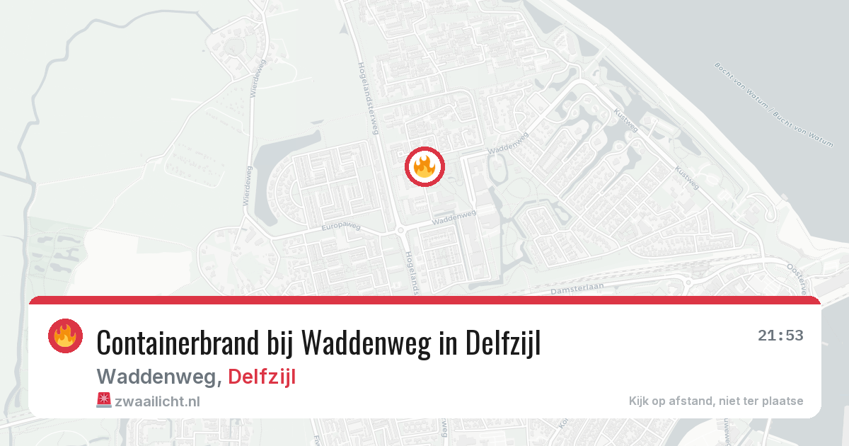 Containerbrand bij Waddenweg in Delfzijl — 9 jul 2026