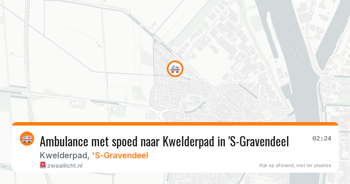 Ambulance met spoed naar Kwelderpad in 'S-Gravendeel — 13 aug 2026