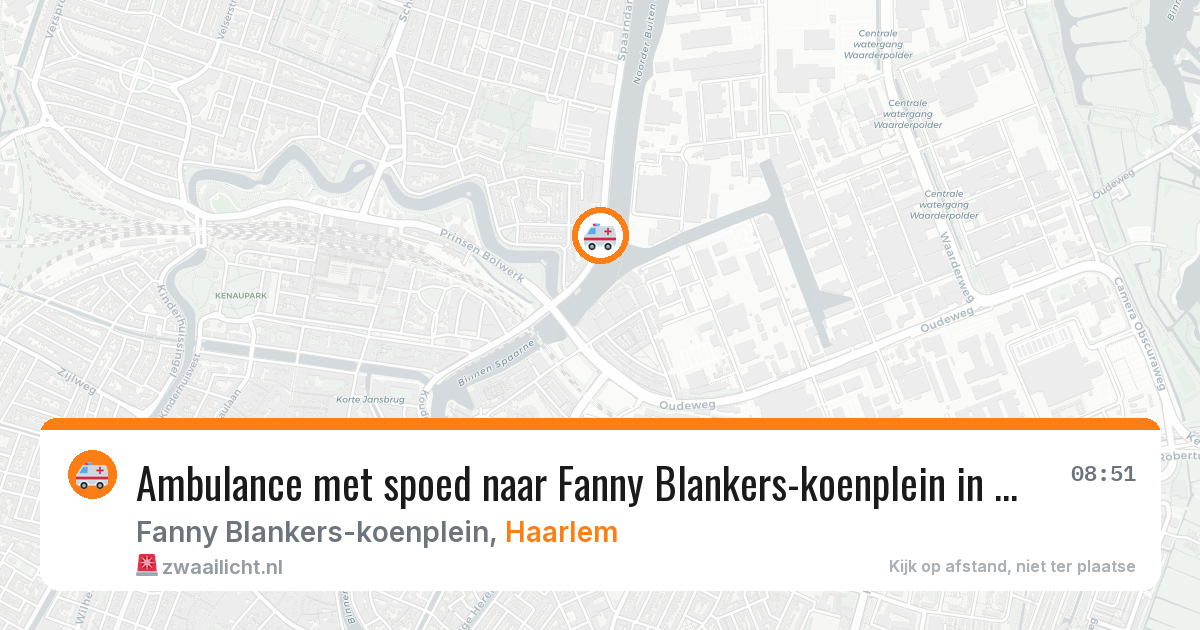 Ambulance met spoed naar Fanny Blankers-koenplein in Haarlem — 11 jun 2026