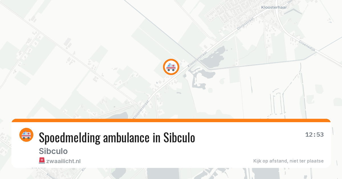 Spoedmelding ambulance in Sibculo — 28 mrt 2026