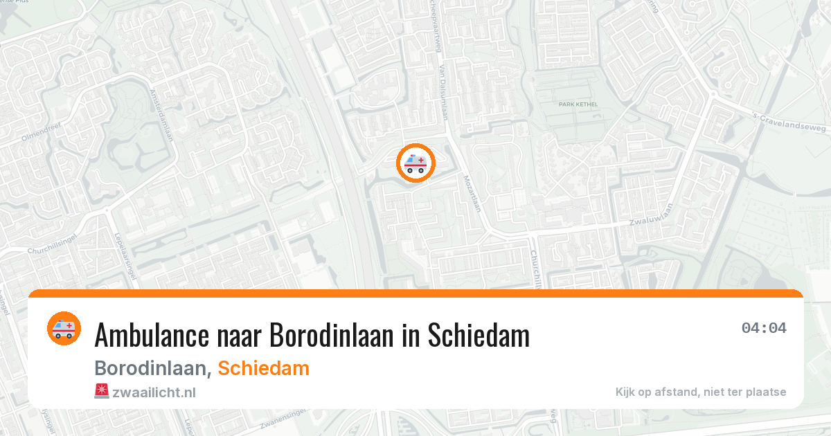 Ambulance naar Borodinlaan in Schiedam — 21 jun 2026