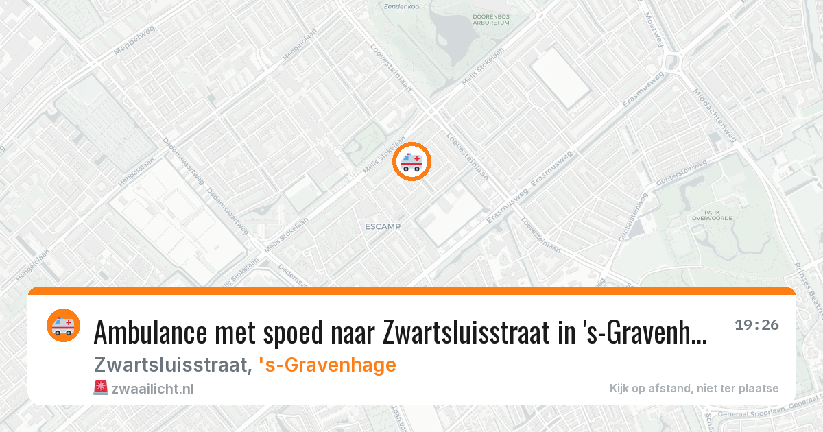 Ambulance met spoed naar Zwartsluisstraat in 's-Gravenhage — 11 apr 2026