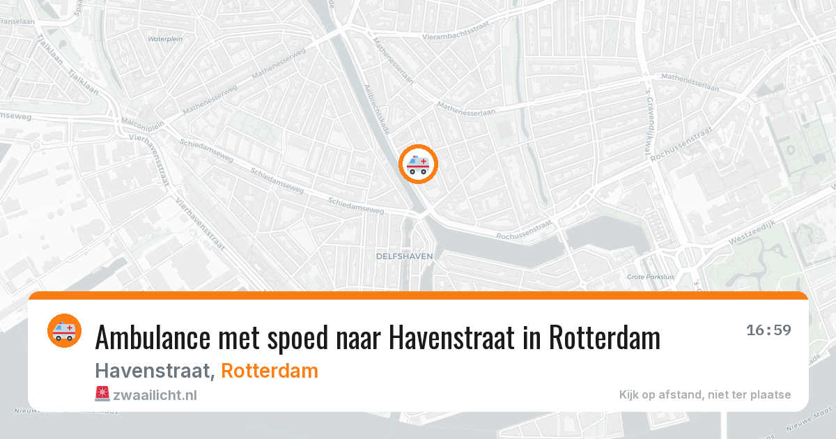 Ambulance met spoed naar Havenstraat in Rotterdam — 28 jun 2026