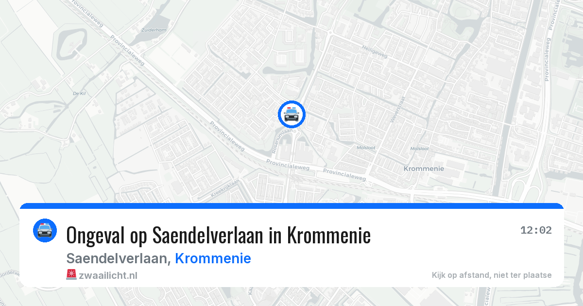 Ongeval op Saendelverlaan in Krommenie — 15 jun 2026