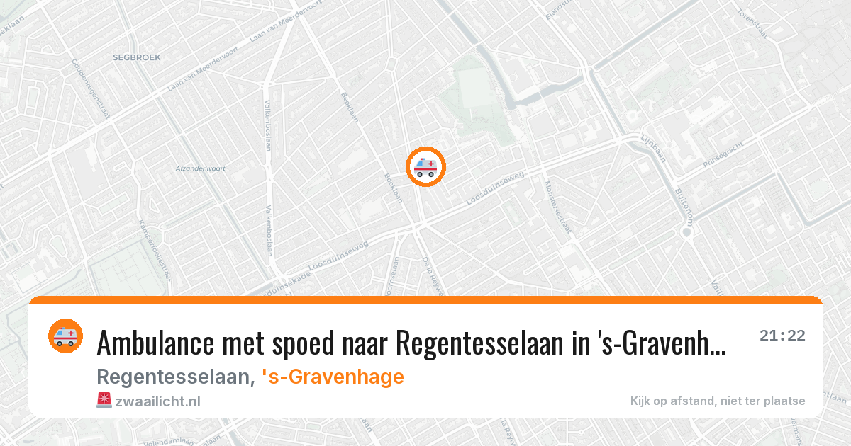 Ambulance met spoed naar Regentesselaan in 's-Gravenhage — 9 jun 2026