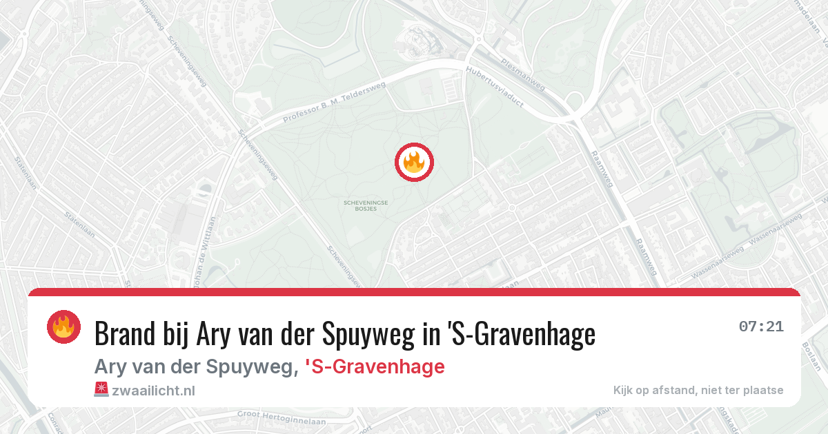Brand bij Ary van der Spuyweg in 'S-Gravenhage — 16 mei 2026