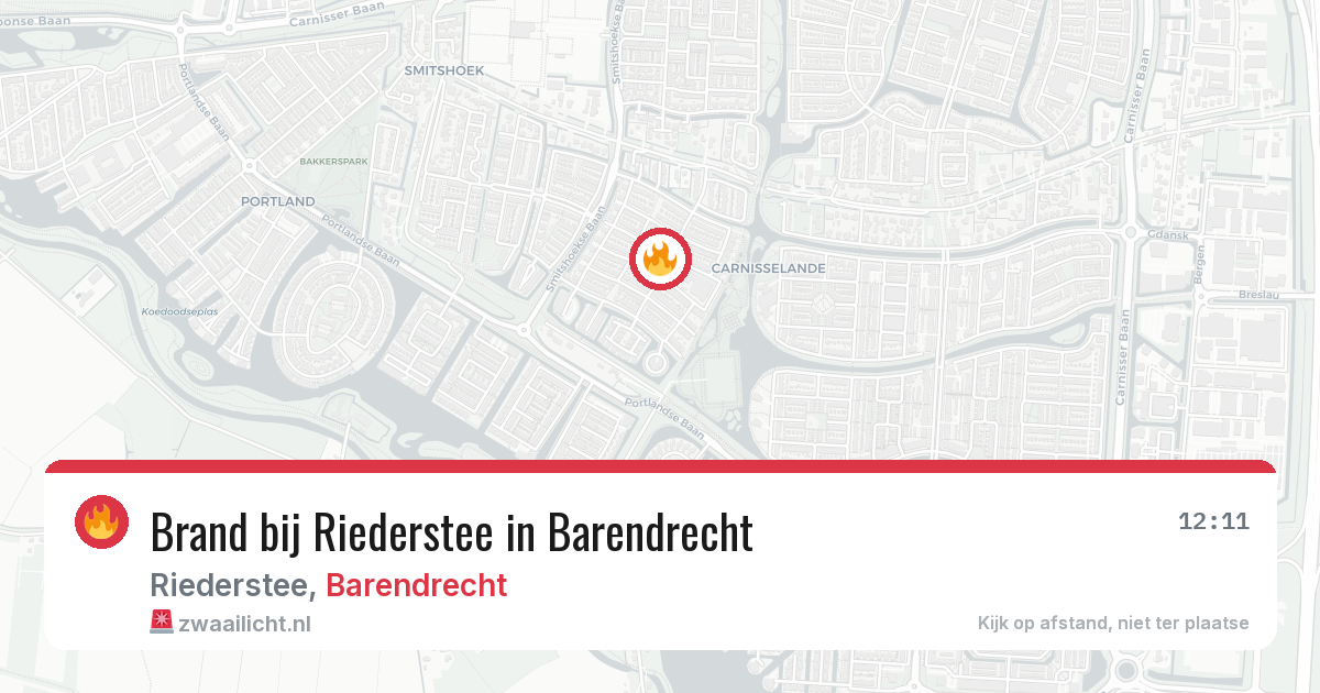 Brand bij Riederstee in Barendrecht — 26 jun 2026