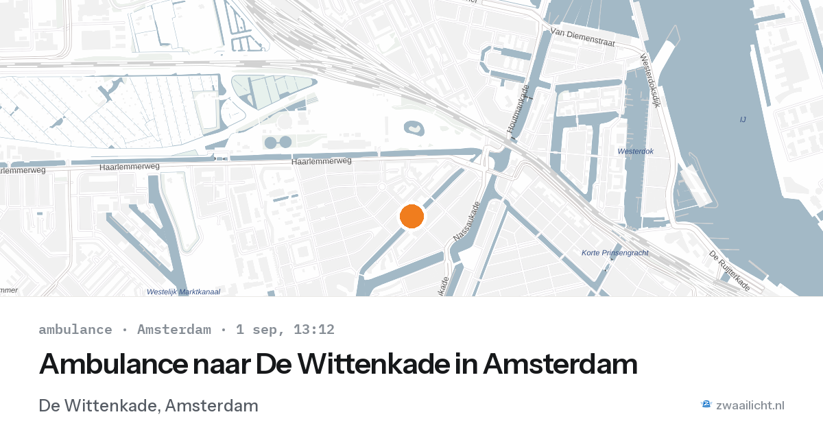 Ambulance naar De Wittenkade in Amsterdam — 1 sep 2026