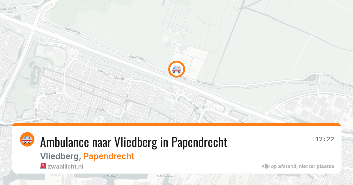 Ambulance naar Vliedberg in Papendrecht — 24 jun 2026
