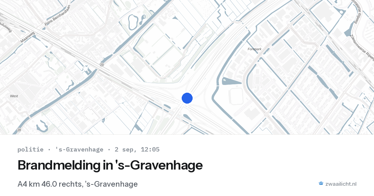 Brandmelding in 's-Gravenhage — 2 sep 2026